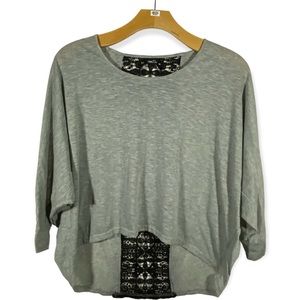 Rue21 Slouchy fit LS Tee with Lace Back Detail